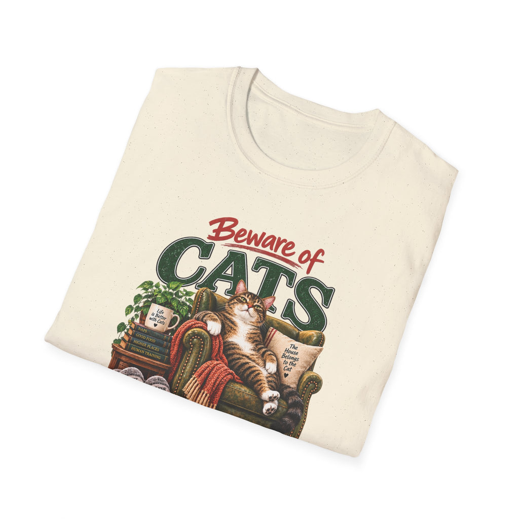 Beware of Cats – They’ll Teach You Who’s Boss | Funny Cat Lover T-Shirt