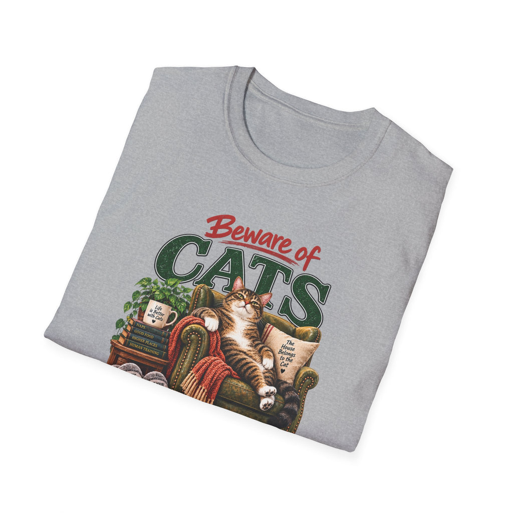 Beware of Cats – They’ll Teach You Who’s Boss | Funny Cat Lover T-Shirt
