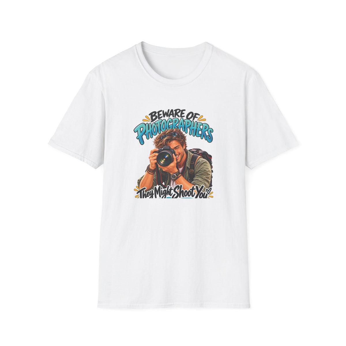 Copy of Beware of Photographers – They Might Shoot You | Funny Photographer T-Shirt