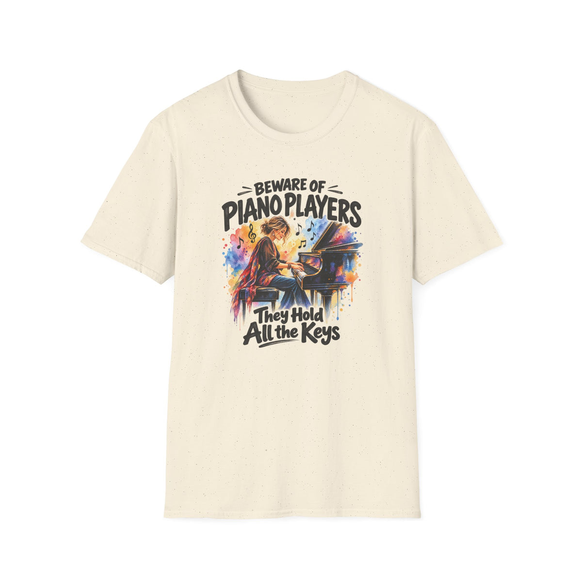 Beware of Piano Players – They Hold All the Keys | Funny Piano T-Shirt – Female