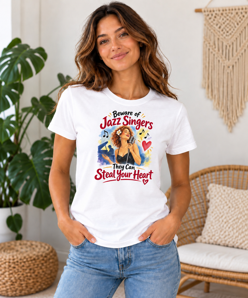 Beware of Jazz Singers – They Can Steal Your Heart | Funny Jazz T-Shirt